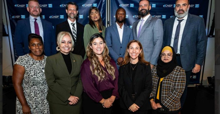 Everglades University team members at the Construction Association of South Florida Recognition Dinner.